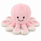 Plush octopus, stuffed animal with elastic tentacles, pink, 50 cm (5)