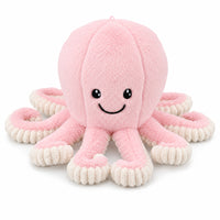Plush octopus, stuffed animal with elastic tentacles, pink, 50 cm (5)