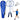 Badminton set, rackets, shuttlecock case, blue