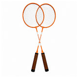 Badminton set, rackets, shuttlecock case, orange (2)