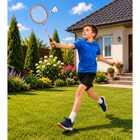 Badminton set, rackets, shuttlecock case, orange (4)