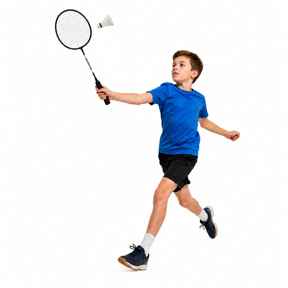 Badminton set including rackets and shuttlecock case, black (2)