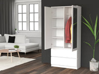 Kleiderschrank Malwa SS-90L WEISS – Produktabbildung 5