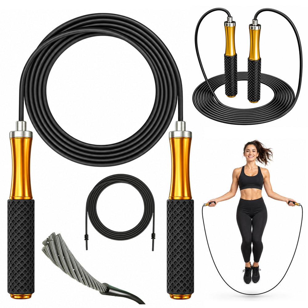 3M Sports Training Jump Rope with Metal Handles and Adjustable Bearings