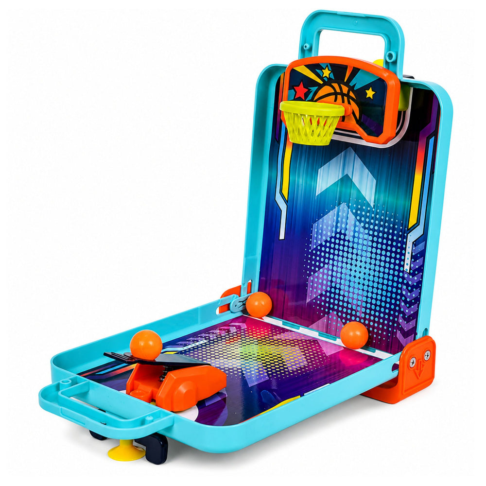 3-in-1 Mini Arcade Game: Basketball, Pinball, Bowling Portable Case (2)