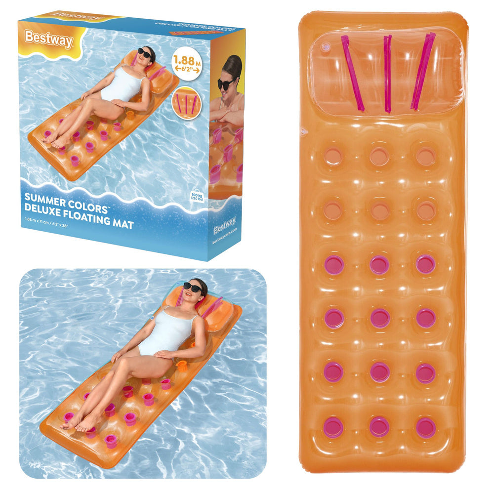 Inflatable pool mattress orange Bestway 43015