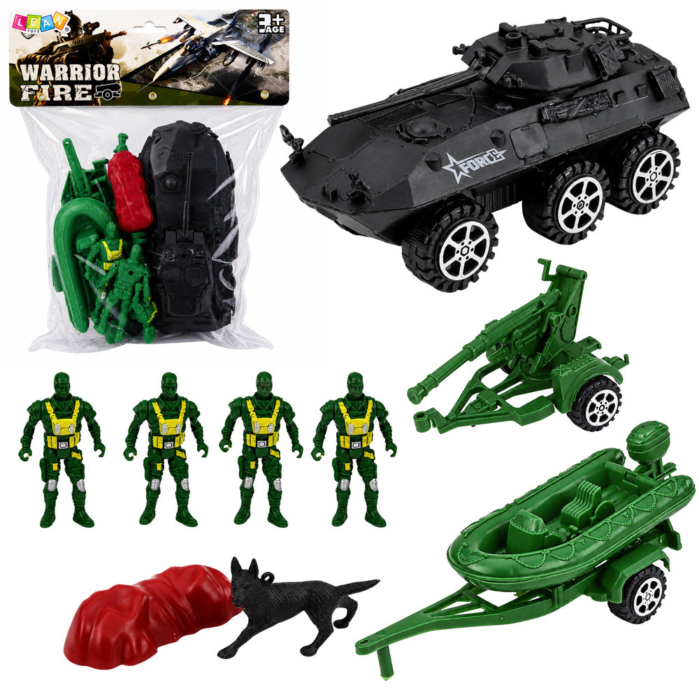 Military Set Soldiers Armored Personnel Carrier 14-piece