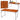 Foldable camping table, height-adjustable, suitcase style, wood