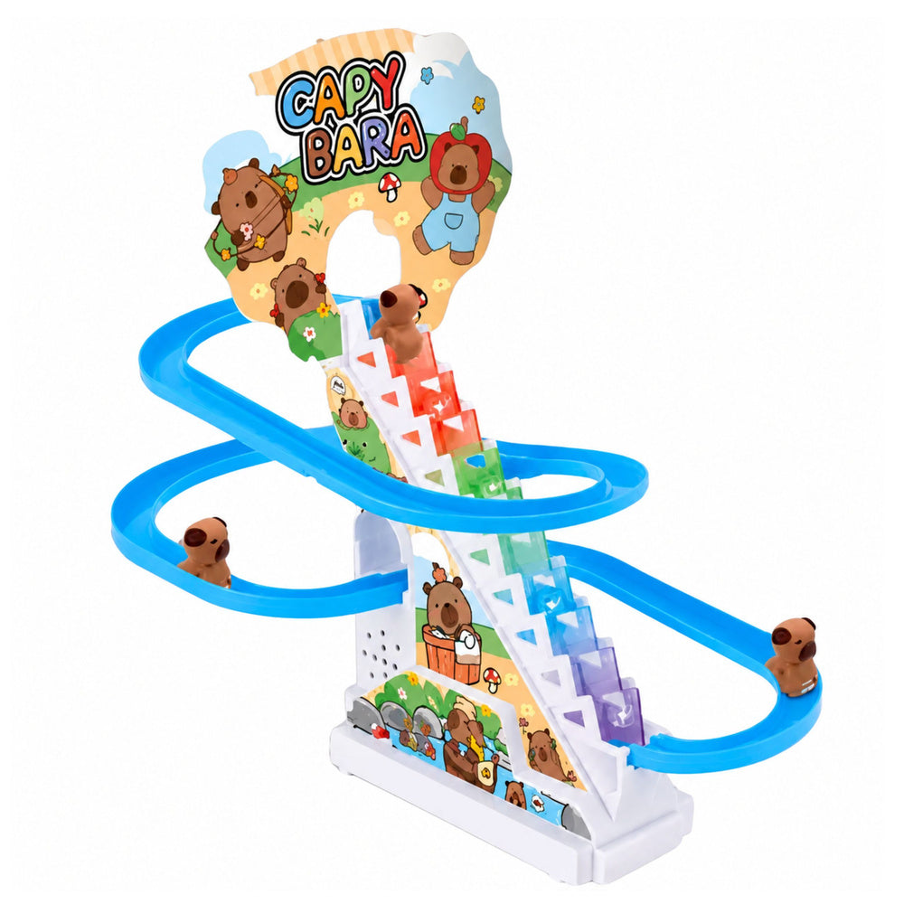 Slide for capybaras: movable stairs, figures, lights, sounds (2)