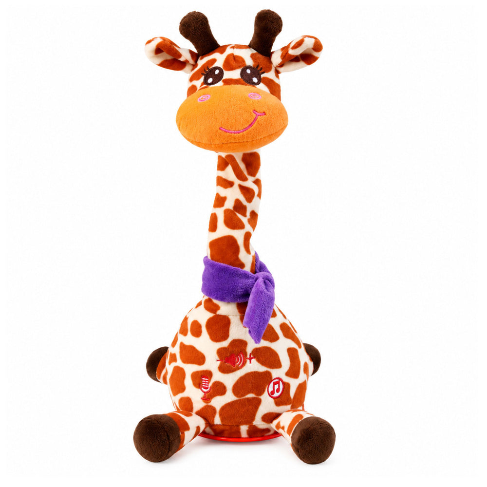 Interactive plush giraffe dances, sings and repeats sounds, brown, 30 cm (2)