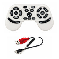 AI robot dog, remote-controlled, programmable via Bluetooth app, silver-colored