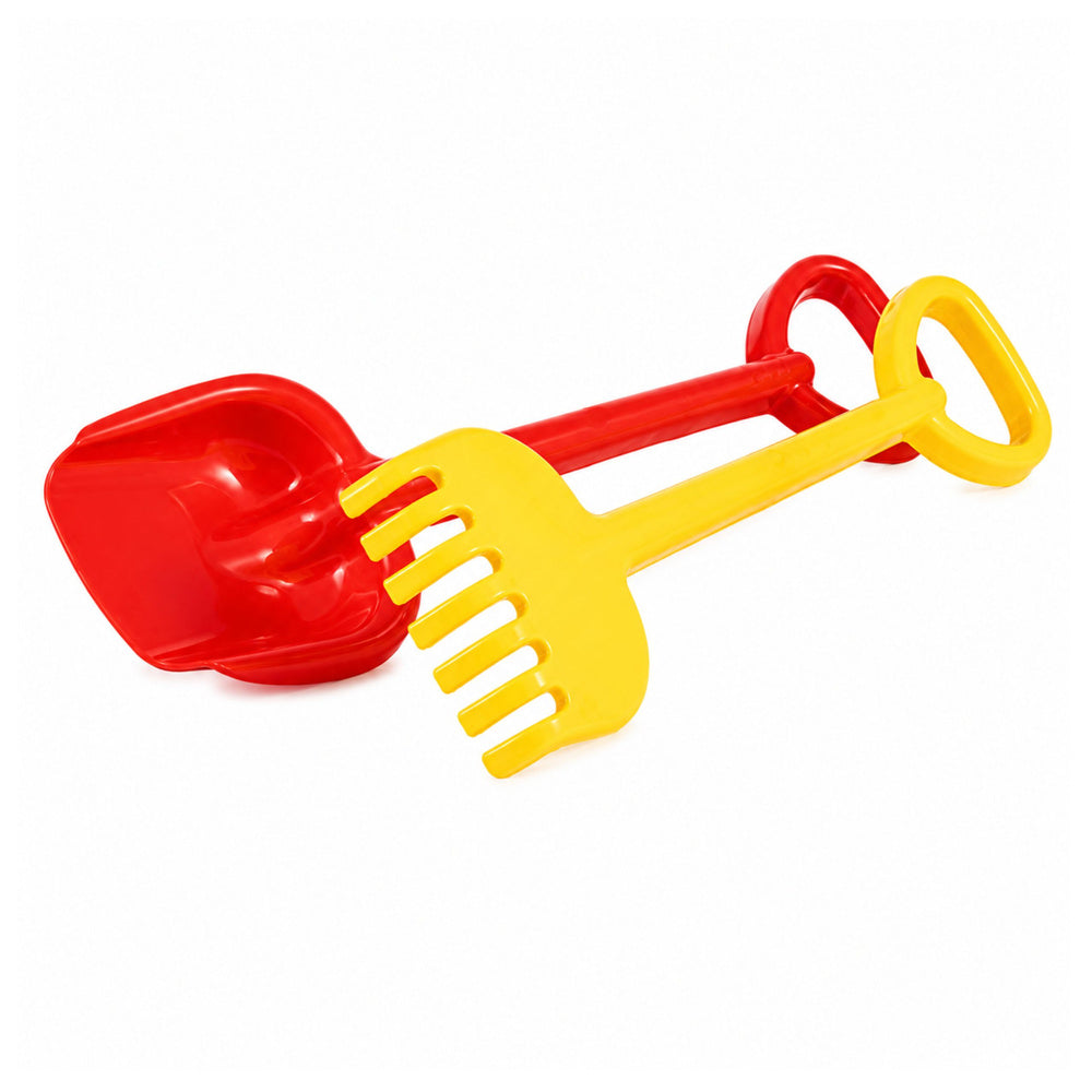 Large sand shovel and rake for children, 55 cm, assorted colors (2)