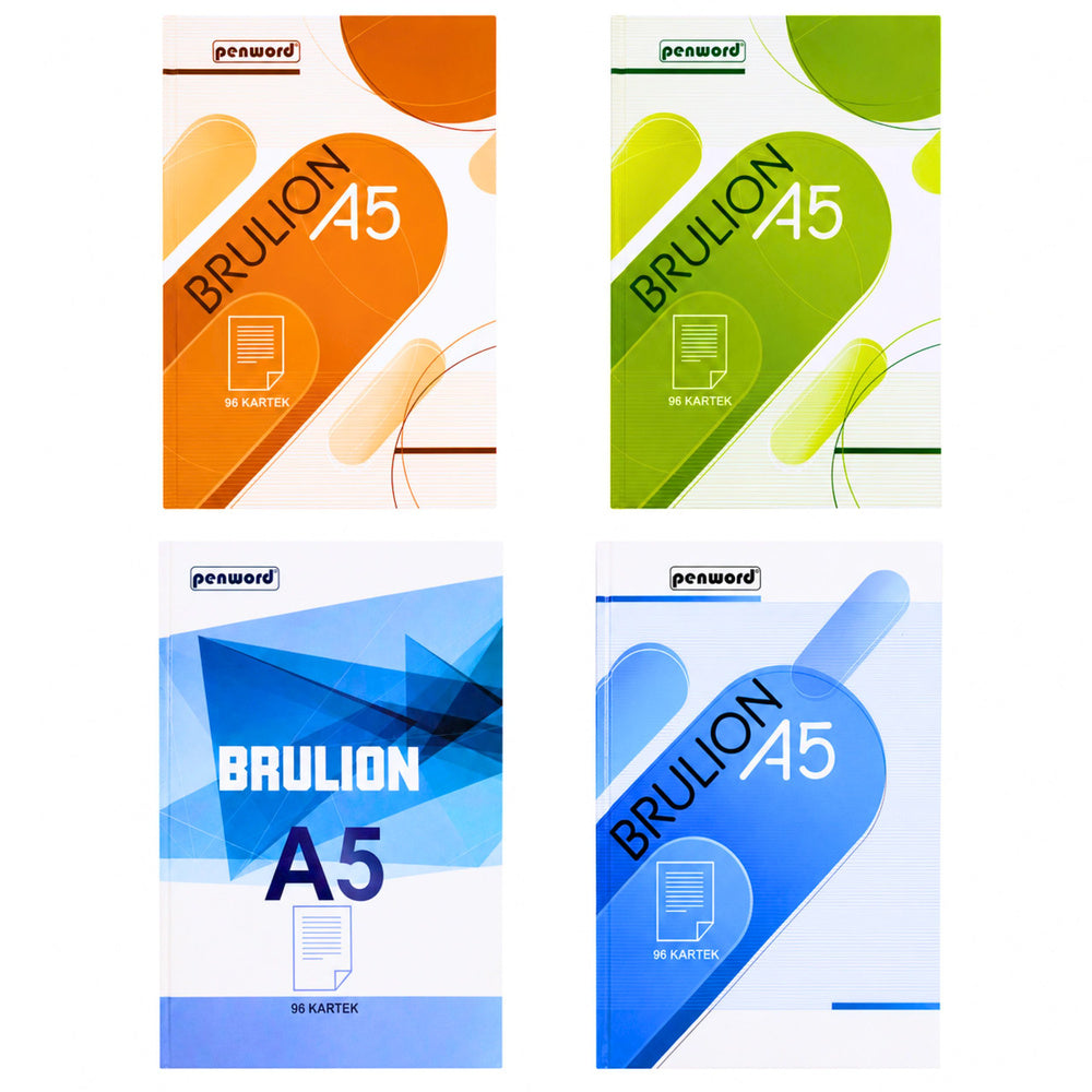 PENWORD Notebook A5 Squared with Margin 96 Sheets