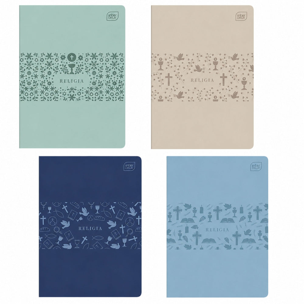 INTERDRUK A5 Religious Education Notebook Squared 60 Sheets Assorted Designs
