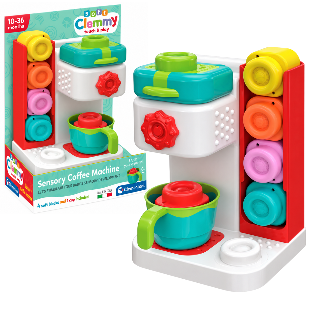 Clemmy Sensory Coffee Machine Soft Building Blocks Clementoni 17616