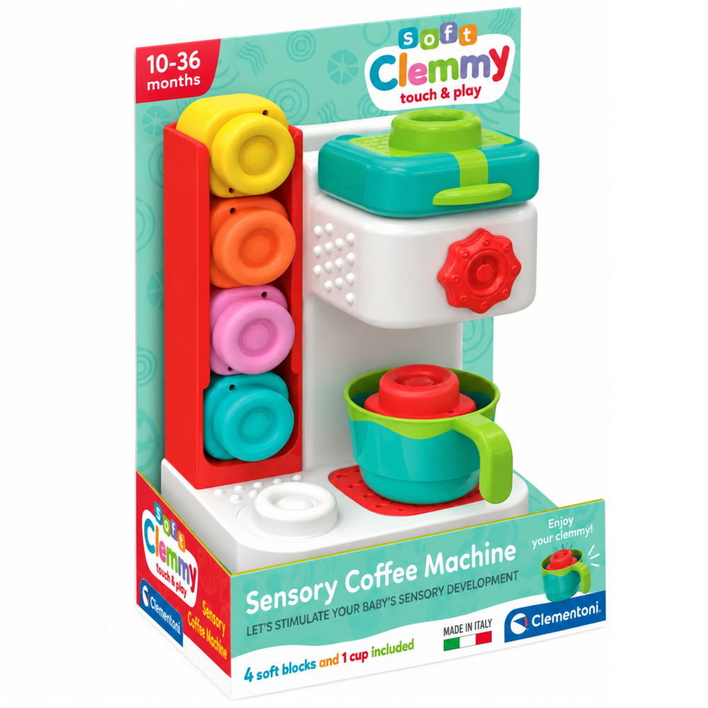 Clemmy Sensory Coffee Machine Soft Building Blocks Clementoni 17616 (2)