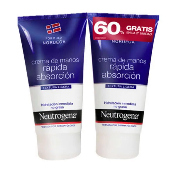Neutrogena Norwegian Formula Fast Absorbing Hand Cream 2x75ml