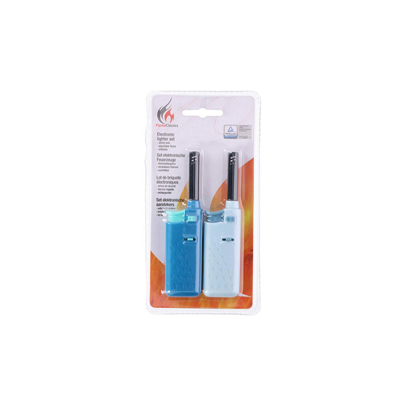 BBQ - Gas lighter for grilling / kitchen 14 cm 2 pcs. (blue / blue)