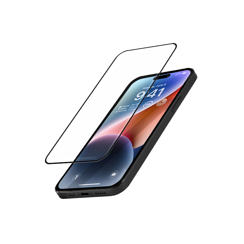Crong Anti-Bacterial 3D Armor Glass - 9H tempered glass for iPhone 14 Pro full screen + installation frame (2)