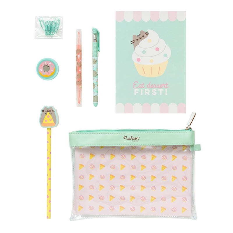 Pusheen - Gourmet-themed stationery set (7 pieces)