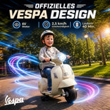 Electric Motorcycle for Kids Mini Vespa GTS 6V Electric Motorbike with Lithium Battery Ergonomic Seat Backrest (4)