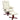 Recliner chair with footstool, faux leather, reclining backrest, up to 150 kg, cream white