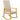 Acacia wood rocking chair high backrest armchair cushions up to 160 kg 60 x 89 x 107 cm beige