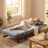 3-in-1 Foldable Sleeper Chair with Sleeping Function, 186 x 60 cm Sleeper Chair with 5-Level Adjustable Backrest (8)