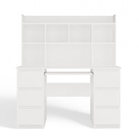 Schreibtisch KUBA + AUFSATZ Set WEISS – Produktabbildung 8