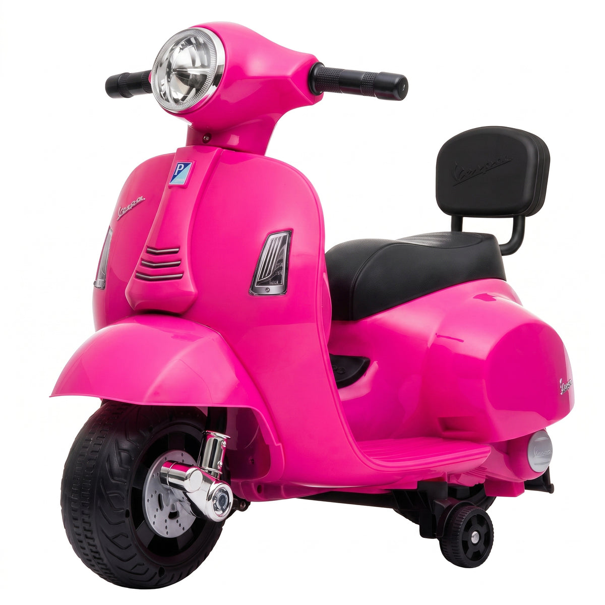 Electric Motorcycle for Kids Mini Vespa GTS 6V Electric Motorbike with Lithium Battery Ergonomic Seat Backrest