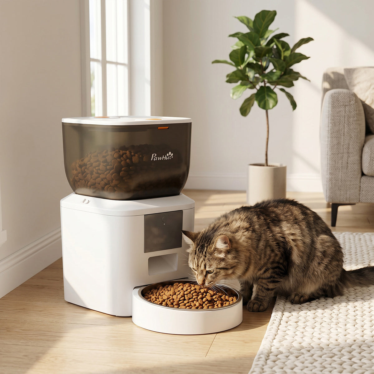Automatic pet feeder, 2.4G Wi-Fi, 4L, app control, 1–10 meals, 10s meal call (2)