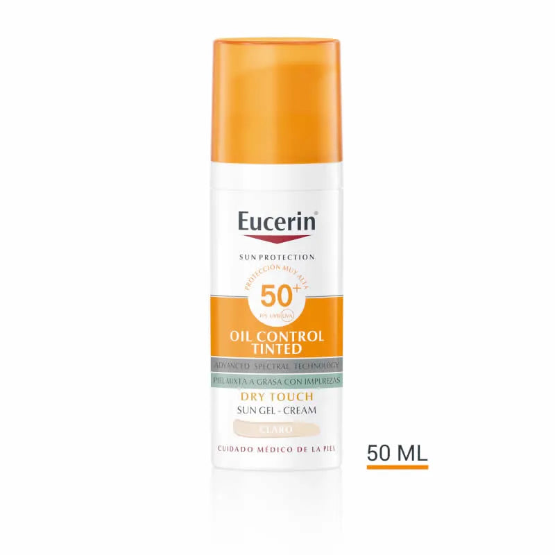 Eucerin Oil Control Dry Touch Sun Gel-Cream SPF50+ Tinted Light 50ml