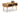 Sandi coffee table oak craft gold