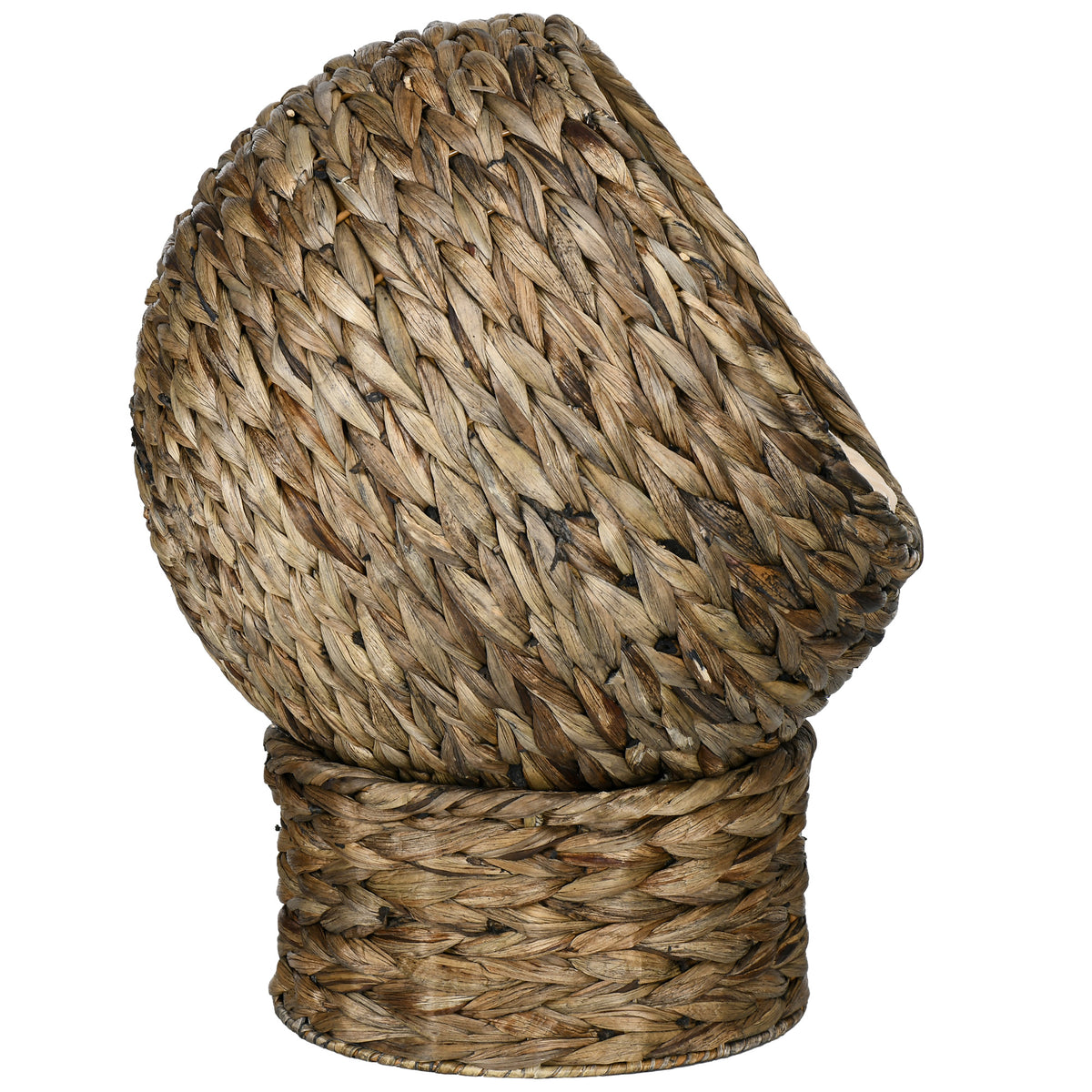 Rattan cat basket cat cave cat house cat bed with cushion pet bed water hyacinth coffee 40 x 37 x 51 cm (9)