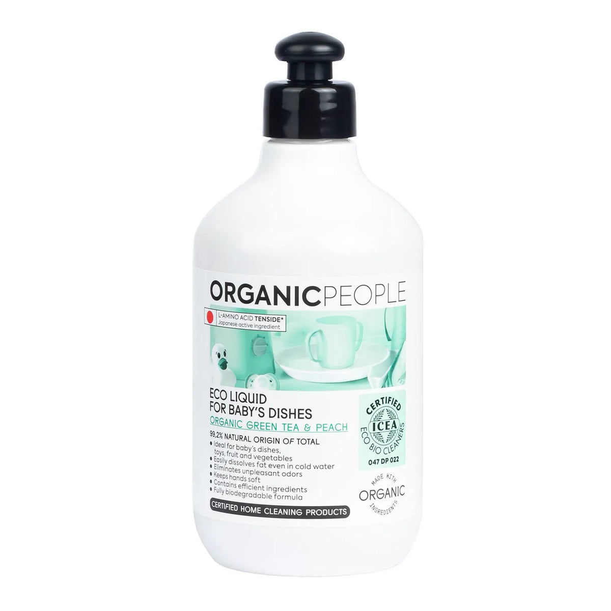 Organic People Organic Green Tea & Peach Eco Liquid for Baby Dishes 200ml