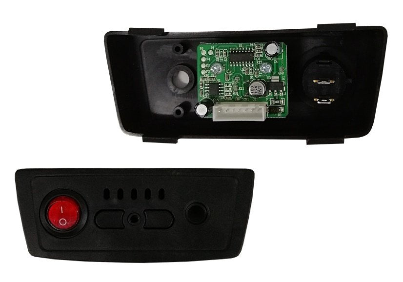 Central module panel for electric sit-on quad bike