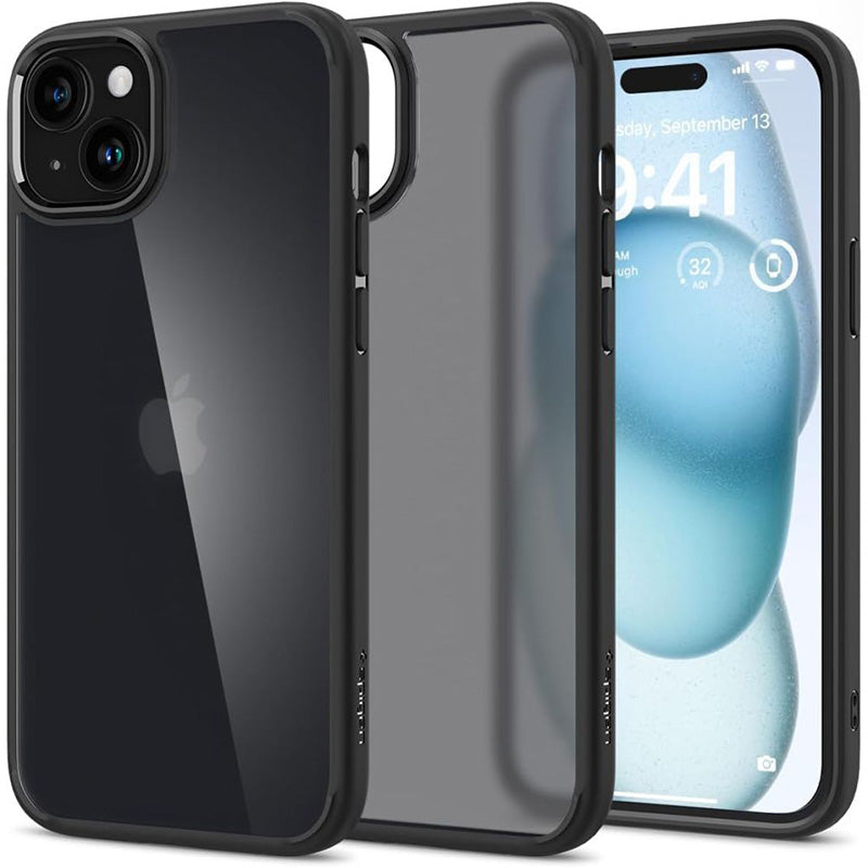 Spigen Ultra Hybrid - case for iPhone 15 (Frost Black)