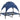 Dog bed with canopy, outdoor dog bed, foldable, elevated, blue + black