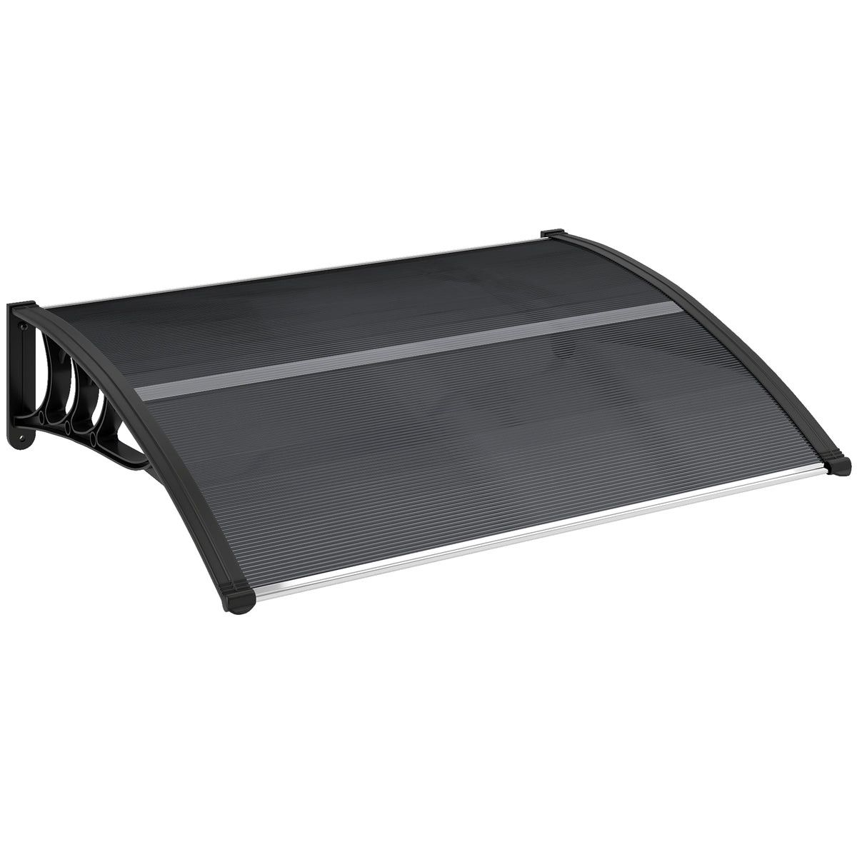 Canopy, front door canopy, roofing for entrances and windows, 100L x 75W x 23H cm, black