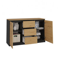 Kommode Malwa 2D3S/BA ANTHRAZIT EICHE ARTISAN – Produktabbildung 4