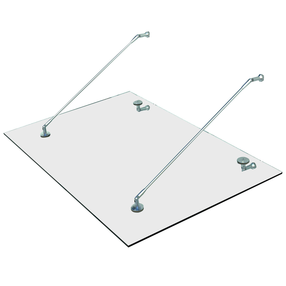 Canopy, glass canopy, door canopy, tempered glass, 304 stainless steel, clear glass 150 x 90 cm