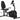 Exercise bike, magnetic recumbent bike, 8 resistance levels, adjustable, LCD monitor, metal, plastic, black