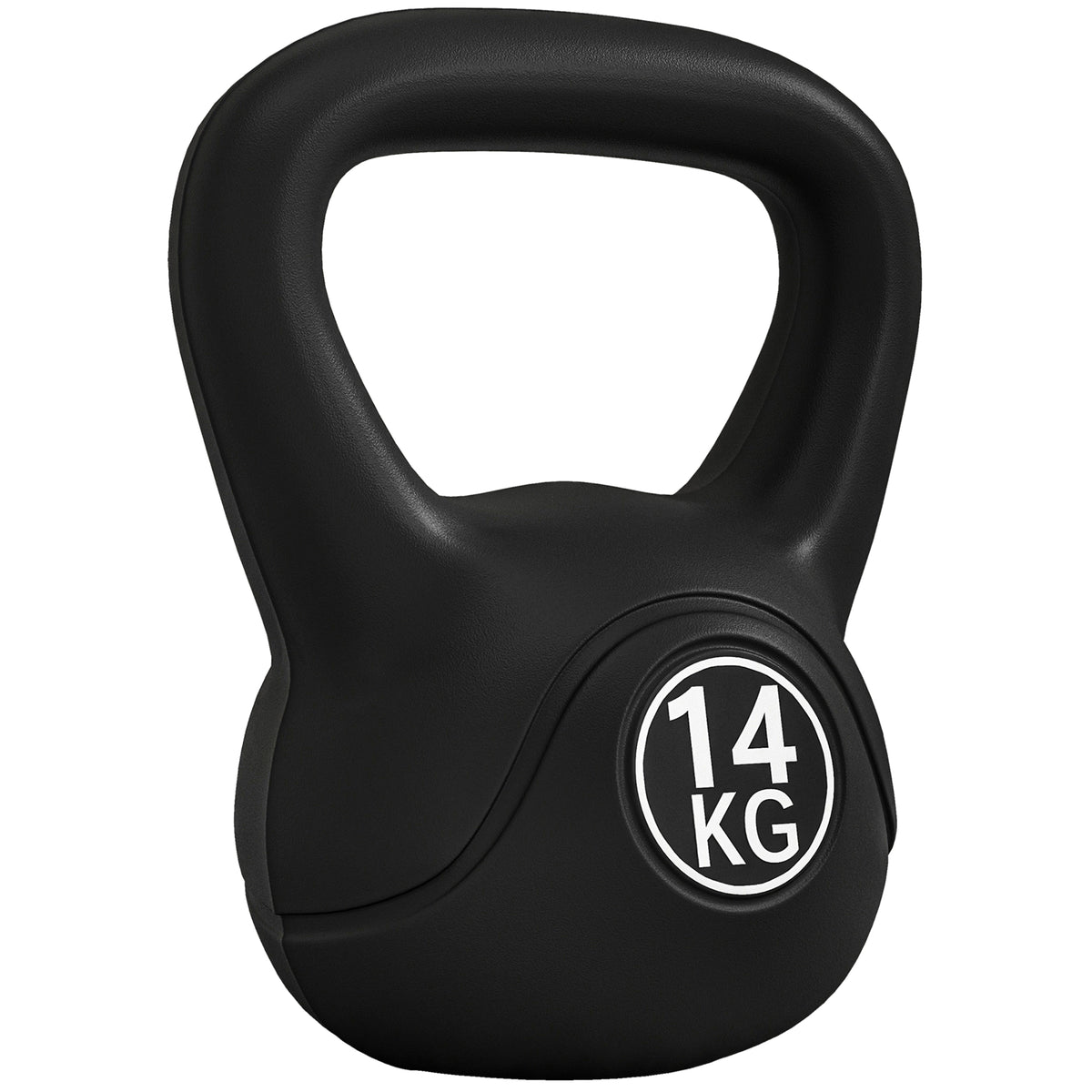 Kettlebell 14 kg weight dumbbell filled with sand for beginners black