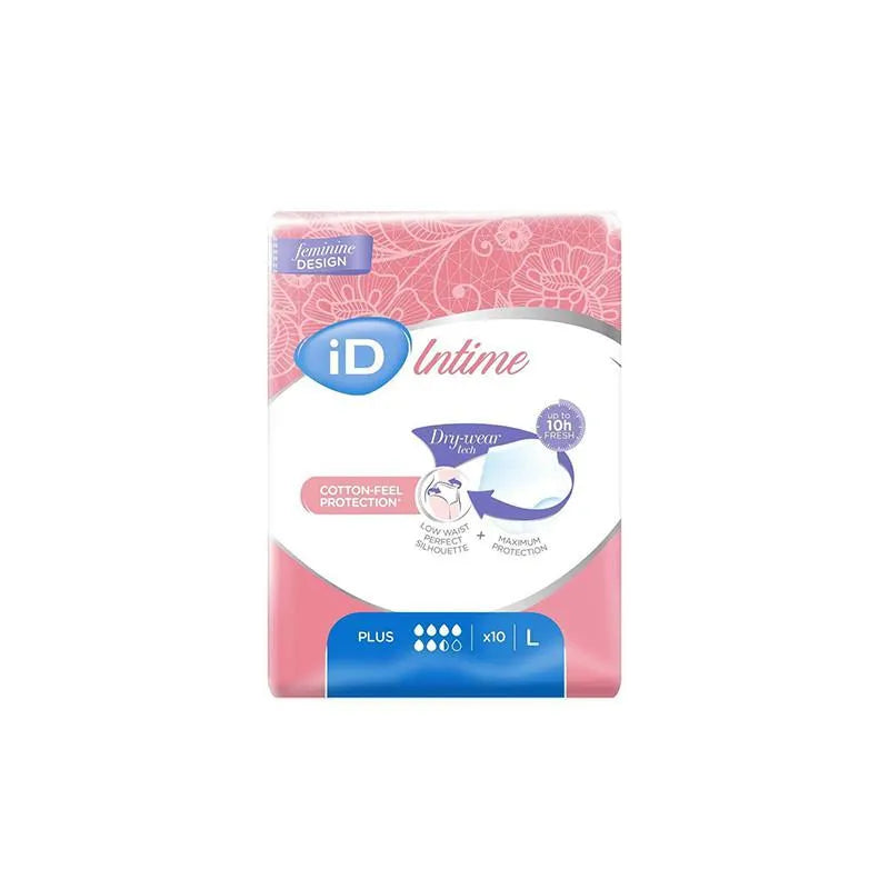 Id Intime Plus Incontinence Diapers Size L 10 Units