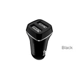 Borofone - car charger 2x USB, black