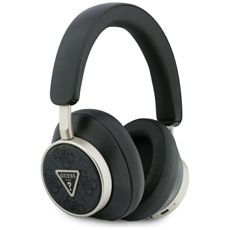 Guess 4G Triangle Logo - Wireless Bluetooth V5.4 ENC On-Ear Headphones (Black)