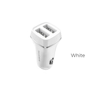 Borofone - car charger 2x USB, white