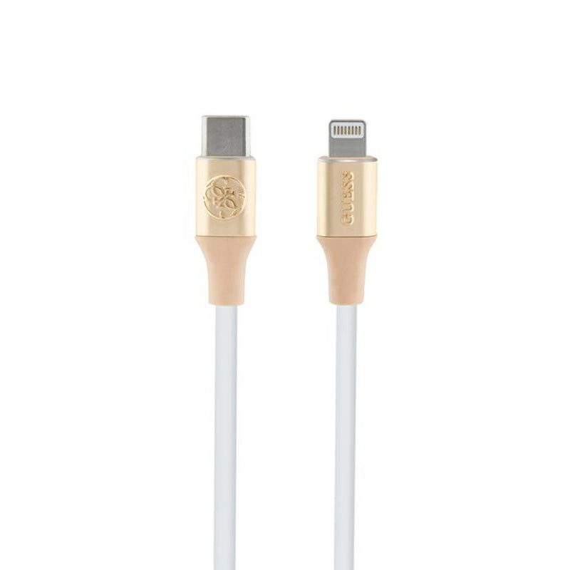 Guess Embossed Logo - USB-C to Lightning cable with MFi certification 1.5 m (gold)
