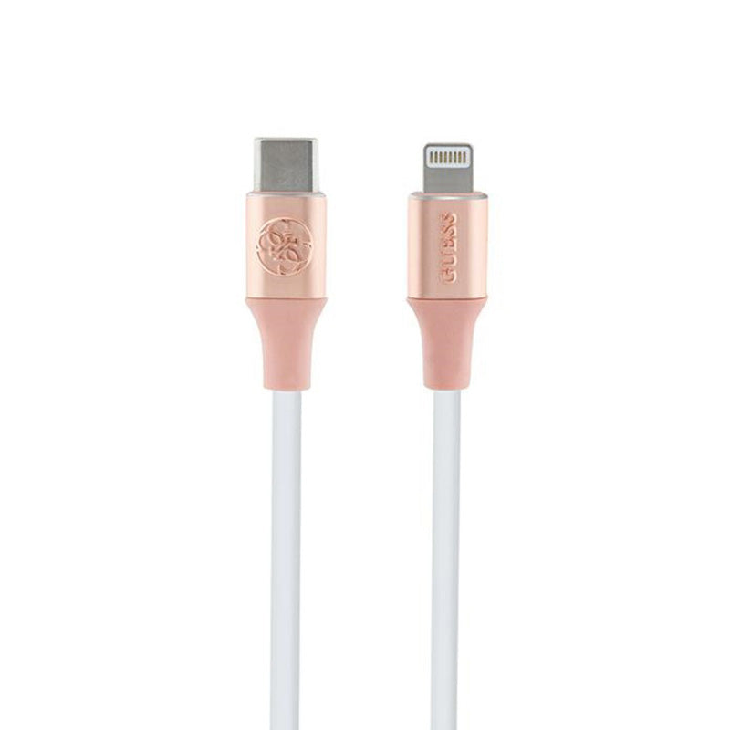 Guess Embossed Logo - MFi certified USB-C to Lightning cable 1.5m (pink)