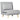 Convertible chair bed, 6-level adjustable backrest, linen-look, up to 150 kg, light grey